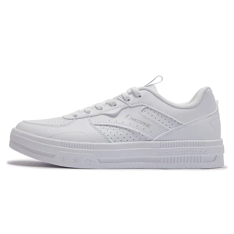 361° Abrasion Resistant Cushioning Balance Low Top Skateboard Shoes Women's White