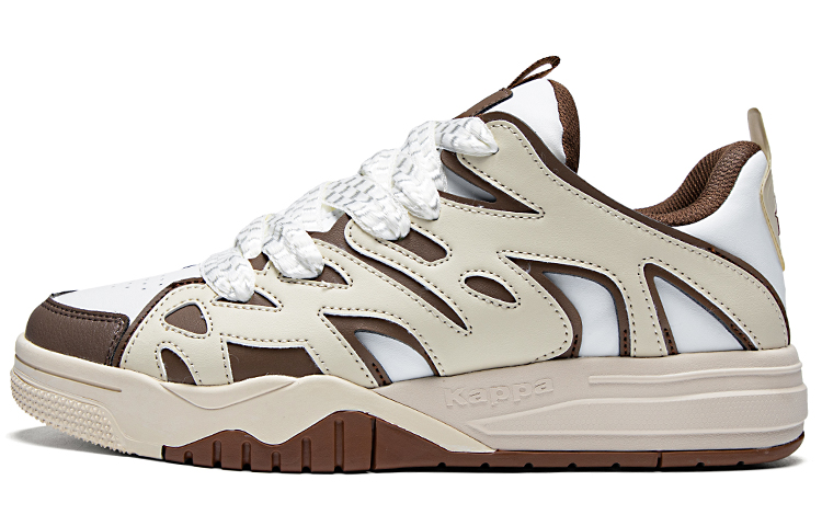 Kappa Wear-Resistant Slip-Resistant Low-Top Skateboard Shoes Men's Angora White/Toffee