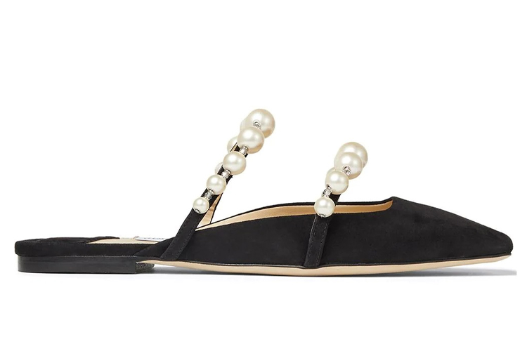 Jimmy Choo Closed Toe Slippers Women's Black