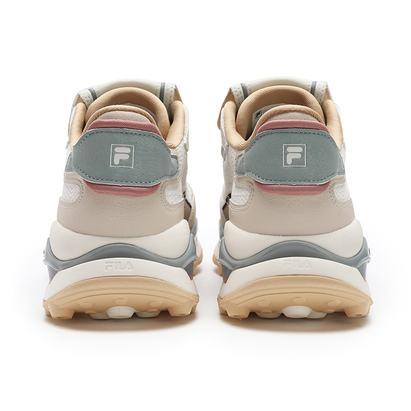 FILA KM2 Low Top Casual Shoes Women's White Pink Yellow