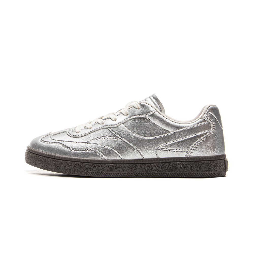 LiNing Yunchuan Abrasion Resistant Balance Lightweight Low Top German Army Trainers Women's Silver