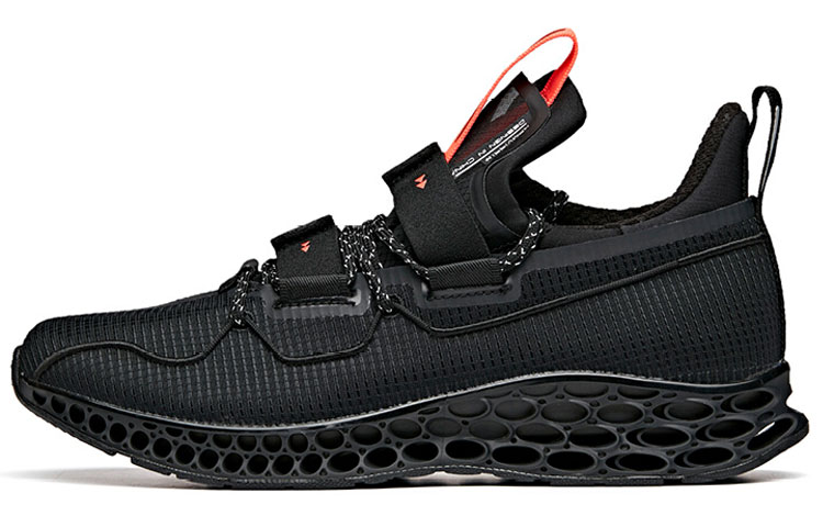 Anta A-Flashfoam Wormhole Technology Slip-Resistant Low-Top Running Shoes Men's Black