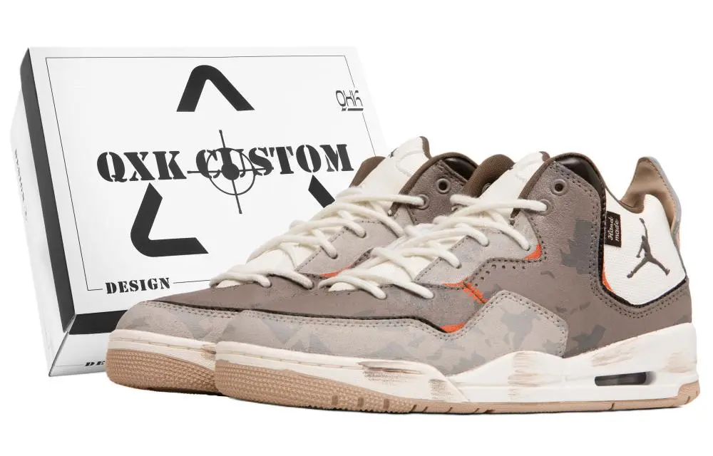 Jordan Courtside 23 Coverage Slip Resistant And Abrasion Resistant Mid top Vintage Basketball Shoes Men's Tan