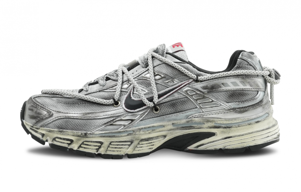 Nike Initiator Low Top Casual Running Shoes Men's Silver White