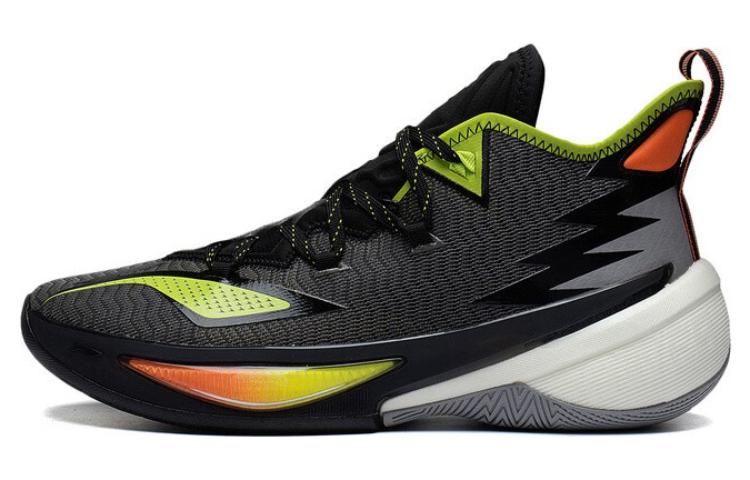 LINING Power 9 Basketball Shoes Men's Mid top Black/Snow Gray
