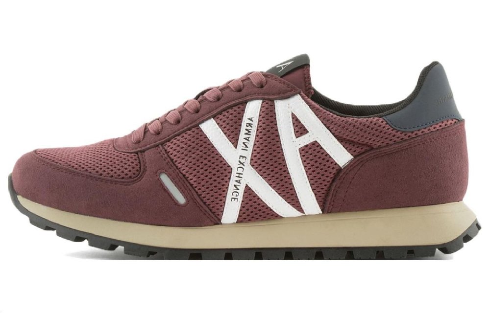 ARMANI EXCHANGEAE Low Top Casual Shoes Men's Burgundy