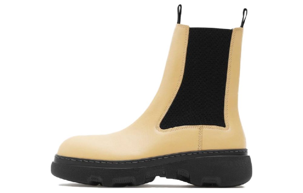 Burberry Creeper Leather Chelsea Boots