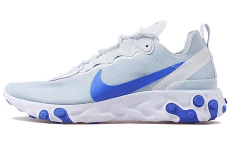 Nike React Element 55 Pure Platinum Racer Blue