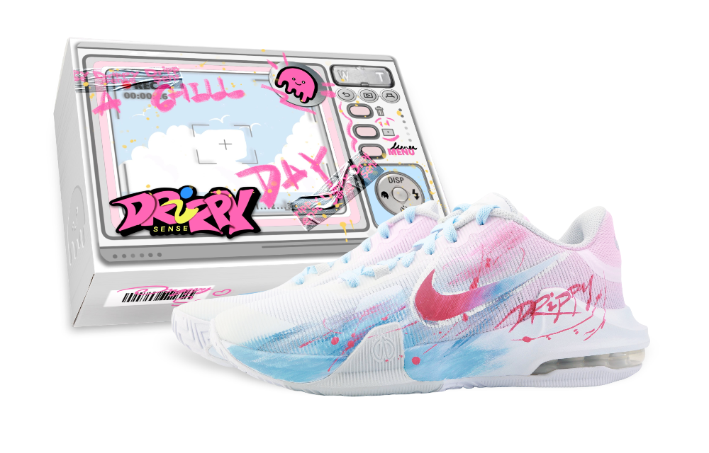 Nike Air Max Impact 4 Drippy Supernova Abrasion Resistant Mid top Basketball Shoes Men's Blue Pink