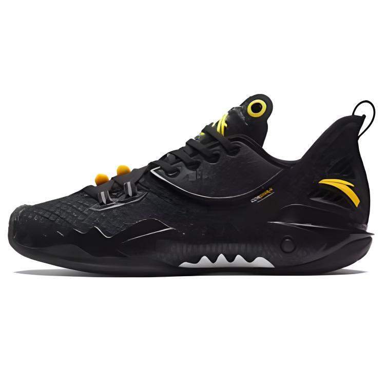 Anta Shock Wave 5 Cushioning Breathable Low-Top Basketball Shoes Men's Black