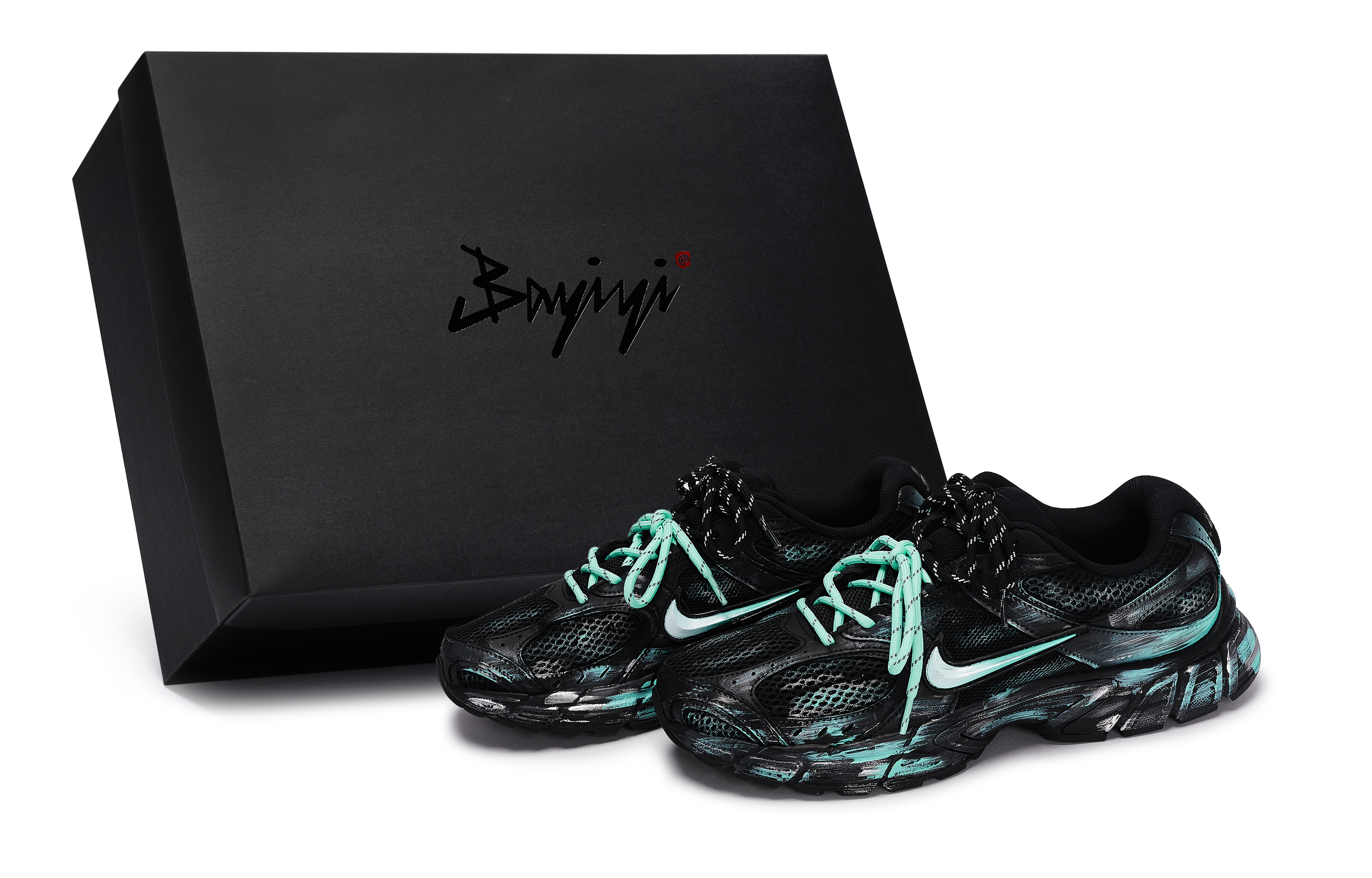 Nike V5 RNR Abrasion Resistant Low top Running Shoes Men's Black Tiffany