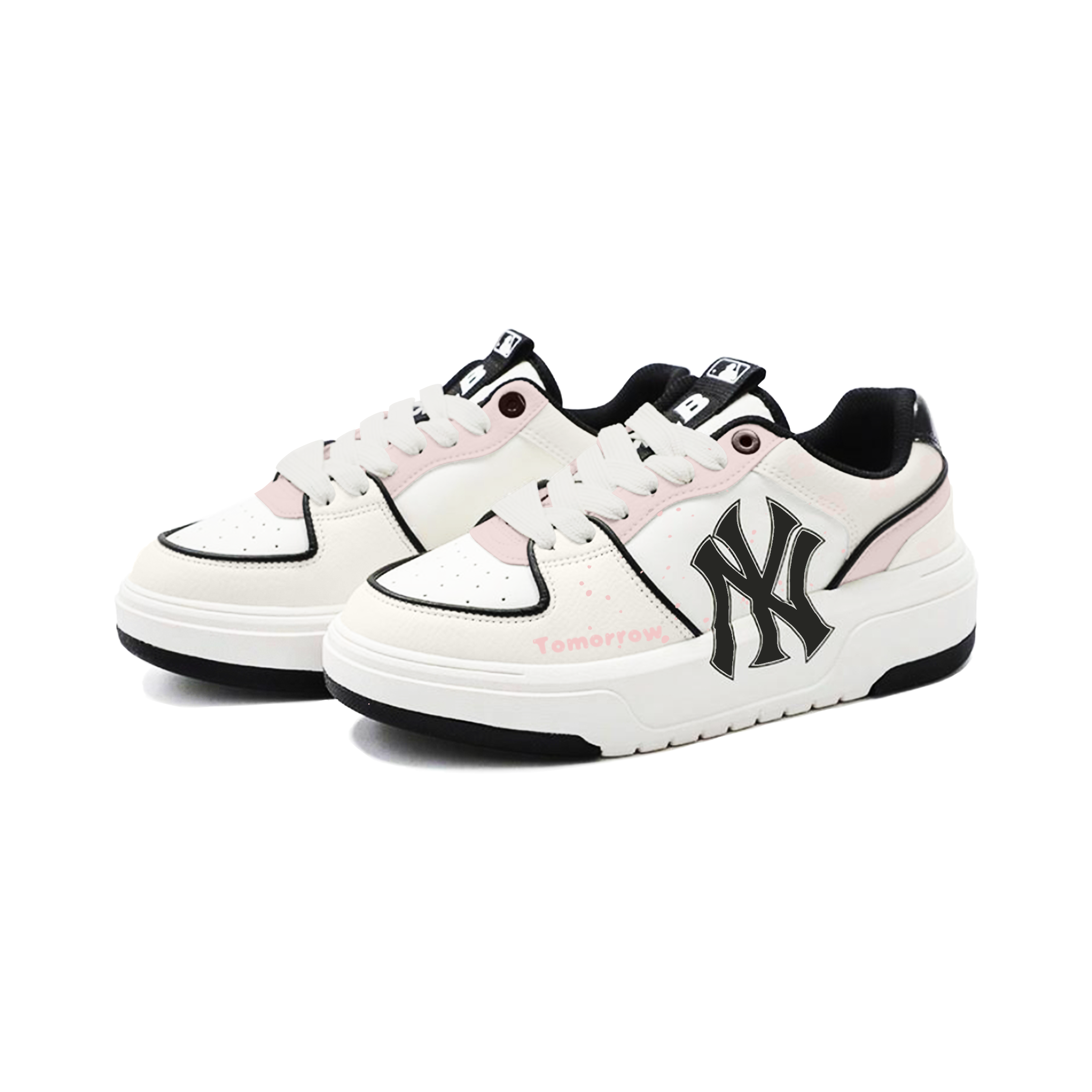 MLB Chunky Liner Skateboard Shoes Unisex Low Top Ecru