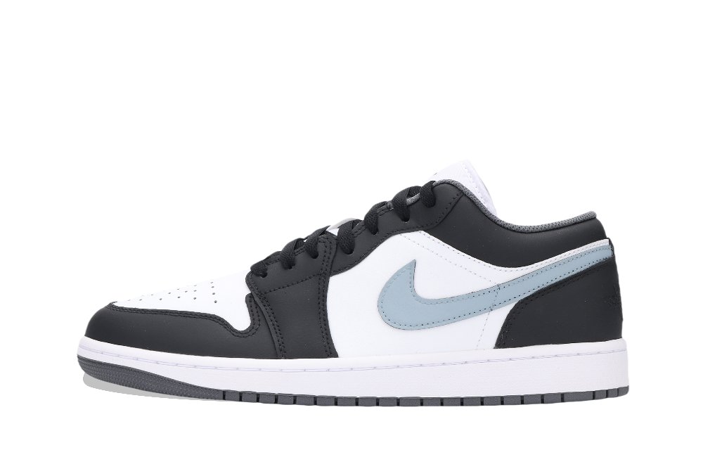 Jordan Air Jordan 1 Shadow Gray Cushioning, Wear Resistant Low Top Vintage Basketball Shoes Unisex Black White Gray