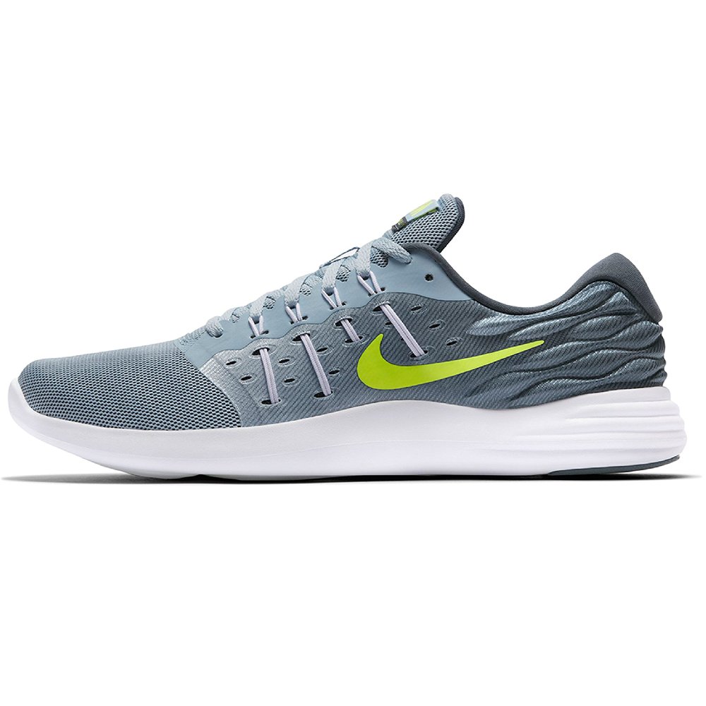 Nike LunarStelos Cushioning Wear-Resistant Low-Top Casual Running Shoes Men's Gray