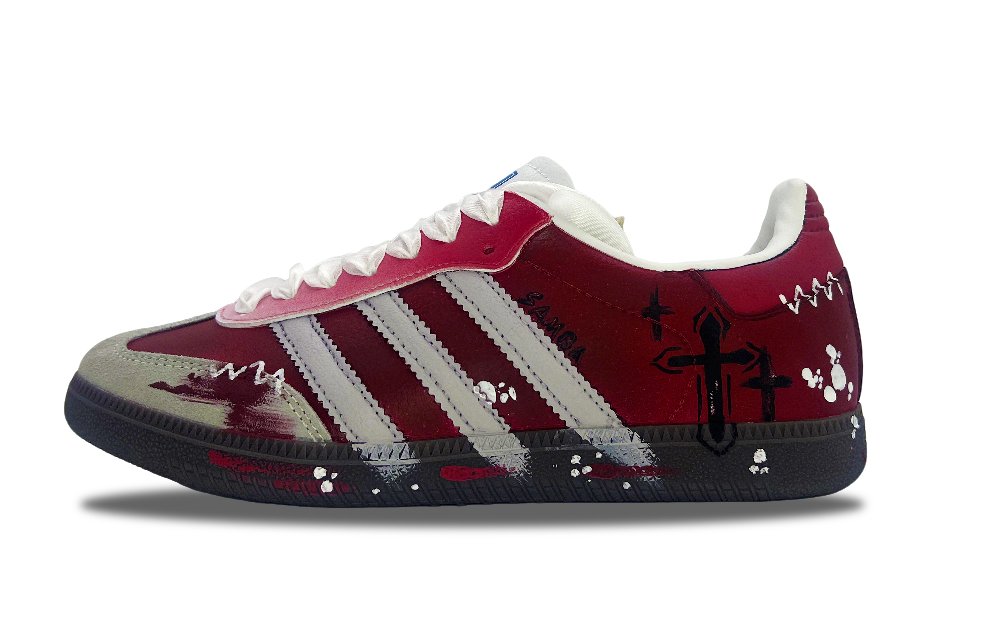 Adidas Originals SAMBA OG Slip Resistant Low Top Skateboard Shoes Unisex Red