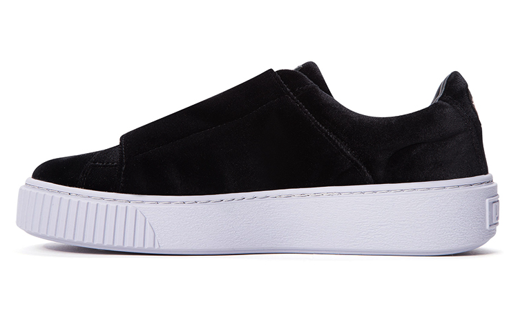 PUMA Basket Platform Strap 'Black And White' Women's