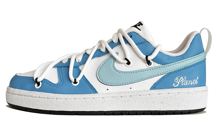 Nike Court Borough Low-Top Skateboard Shoes GS Blue White