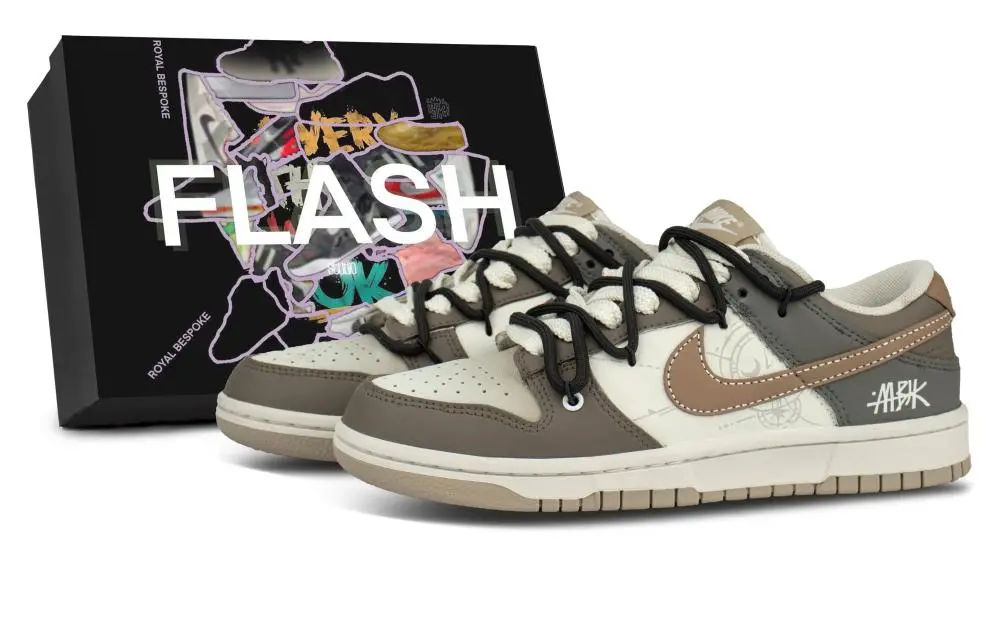 Nike Dunk East Neighbor Gneiss Low top Skateboard Shoes Unisex White Gray Brown