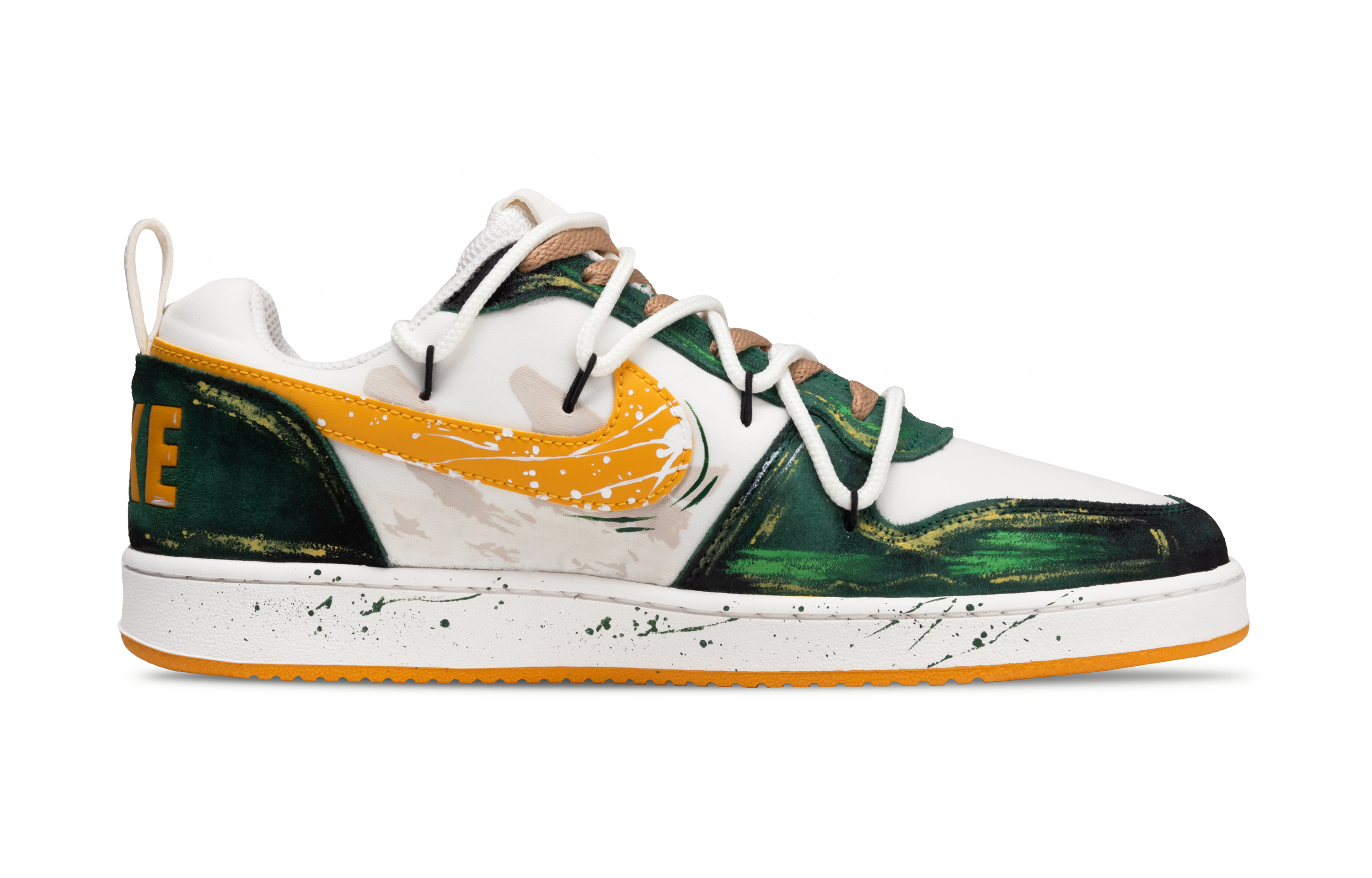 Nike Court Borough PRM Green Wilderness Slip Resistant Low top Skateboard Shoes Men's Green Black