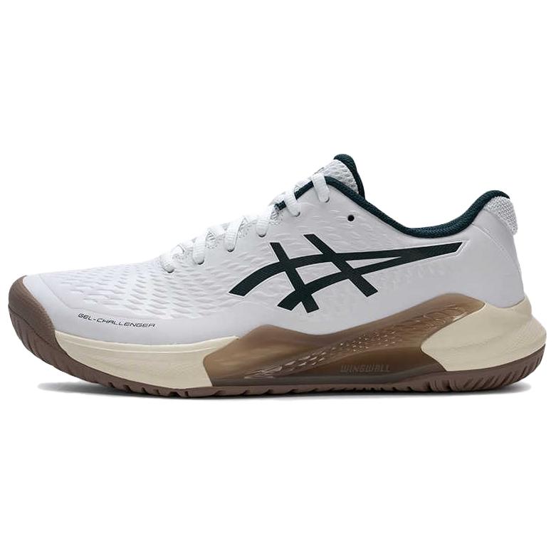 Asics Gel Challenger 14 Anti Slip Wear Resistant Low Top Tennis Shoes Men's White Brown