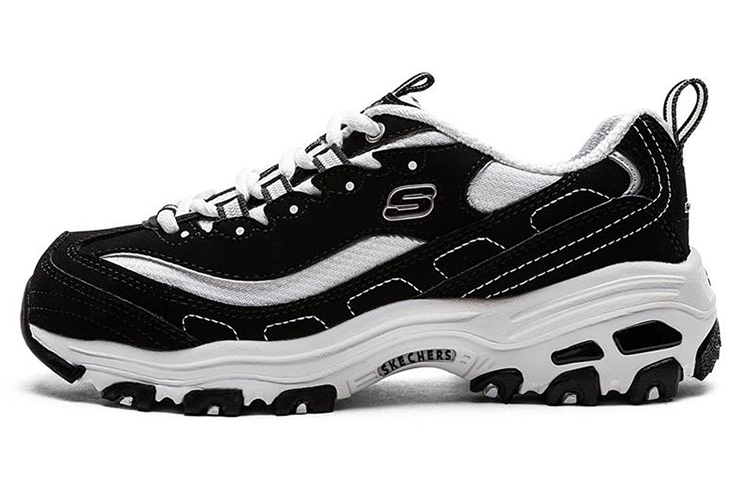 Skechers D Lites Low Top Daddy Shoes Black Women's