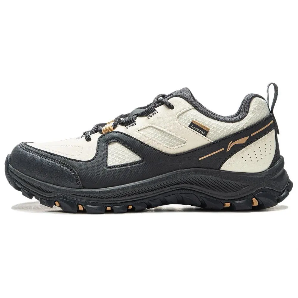 LiNing Breathable And Wear resistant Low top Casual Shoes Women's Ecru Ebony Black