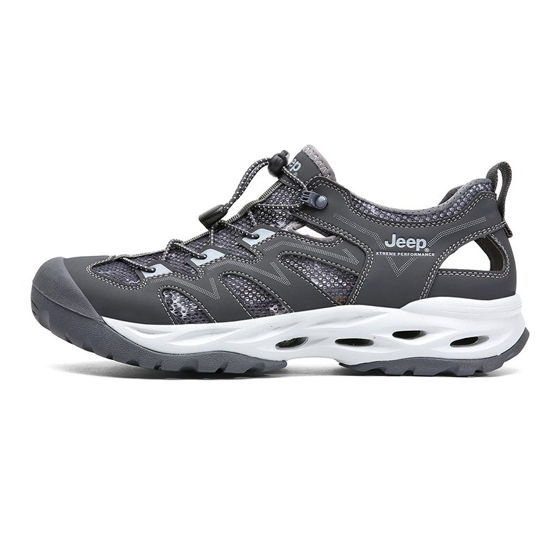 Jeep Anti Slip Wear Resistant River Trekking Shoes Men's Gray
