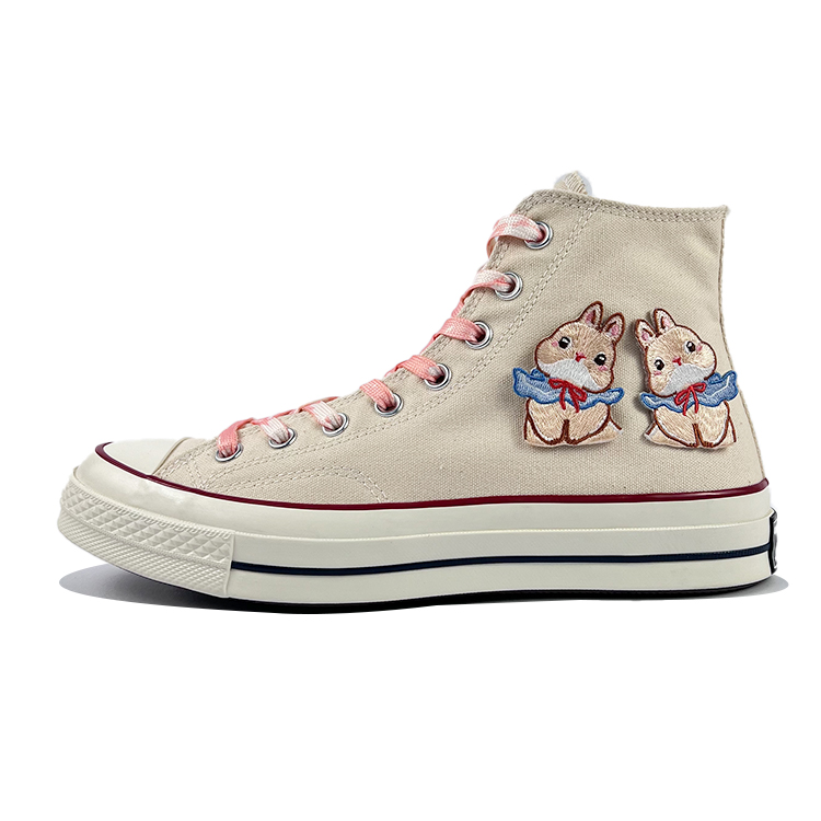 Converse 1970s Anti-Slip Wear-Resistant High-Top Canvas Shoes Unisex Ecru