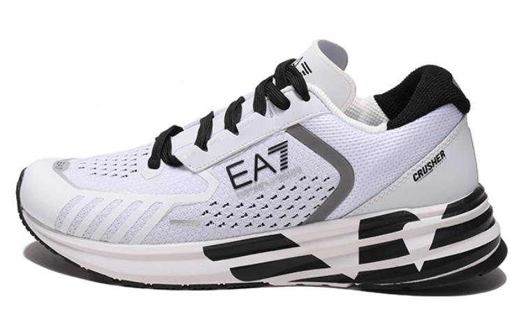 EMPORIO ARMANI EA7 Breathable Low Top Sports Casual Shoes Unisex White Black