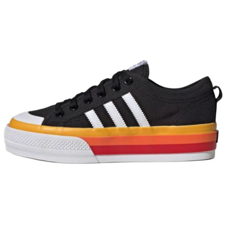 Adidas Originals Nizza Platform Anti-Slip Wear-Resistant Low-Top Skateboard Shoes Unisex Black