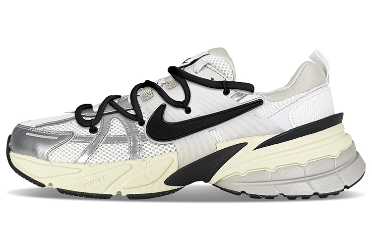 Nike V2K Run Low-Top Running Shoes Women's Silver Black
