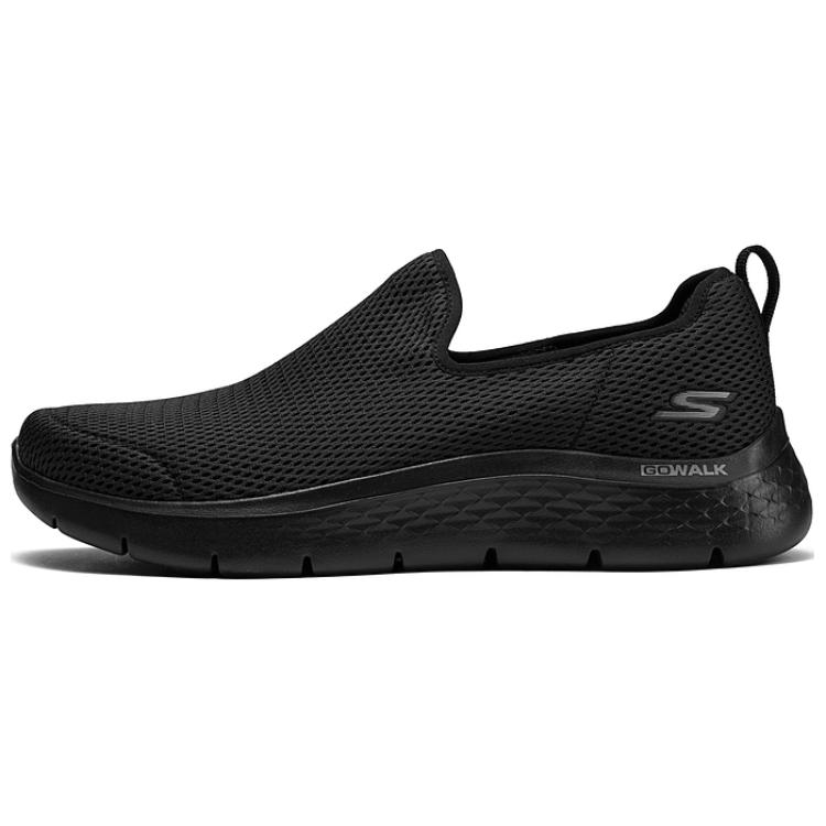 Skechers Cushioning Wear-Resistant Breathable Lightweight Rebound Low-Top Casual Shoes Men's All Black