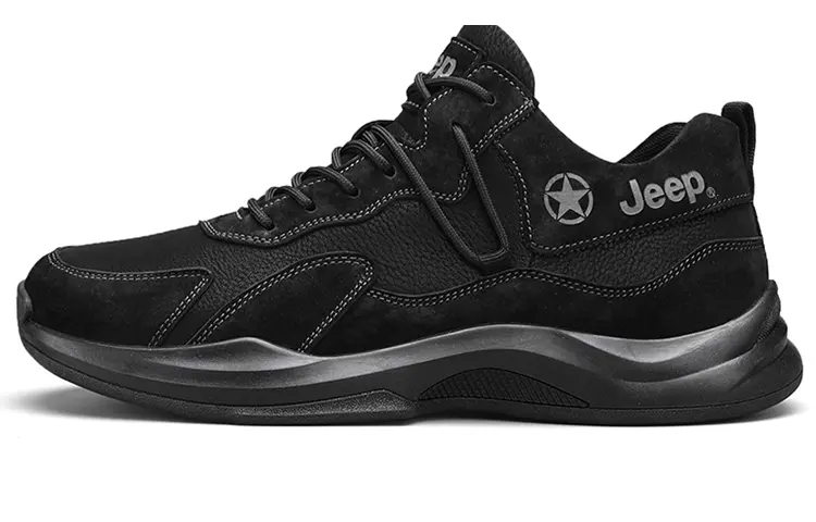 Jeep Low Top Casual Shoes Men's Black