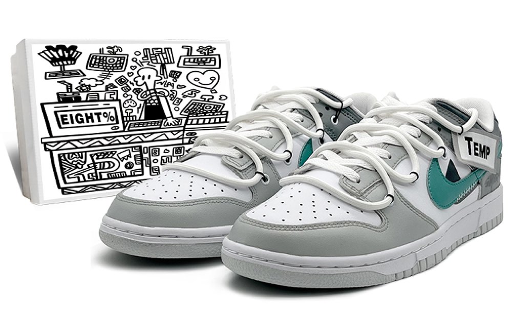 Nike Dunk 'Pure Platinum' Anti-Slip Wear-Resistant Low-Top Skateboard Shoes Men's Gray Green