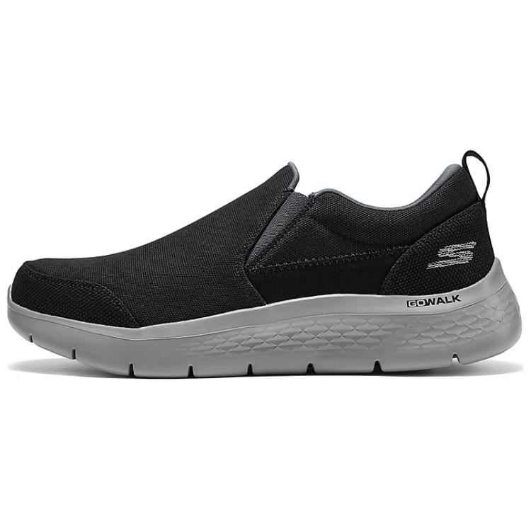 Skechers Go Walk Fle Breathable And Resilient Low Top Casual Shoes Men Black Gray