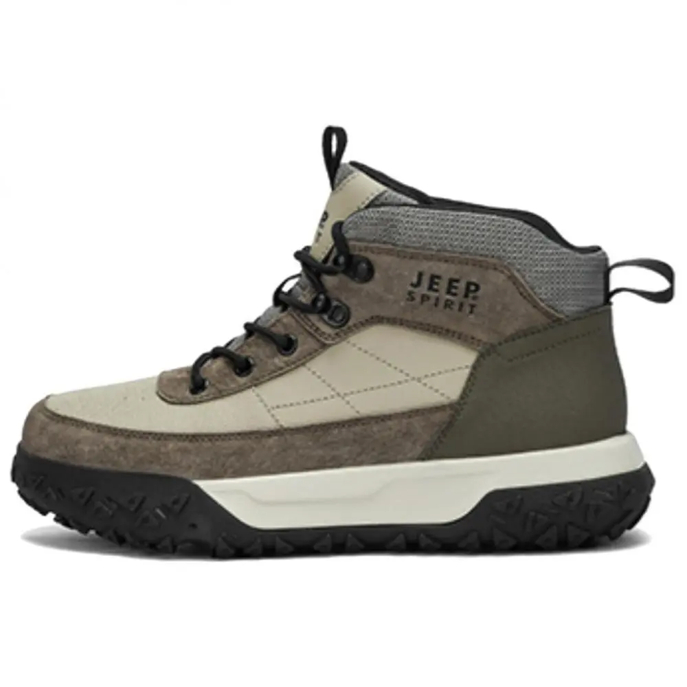 JEEP SPIRIT High Top Outdoor Shoes Men's Natural Deer