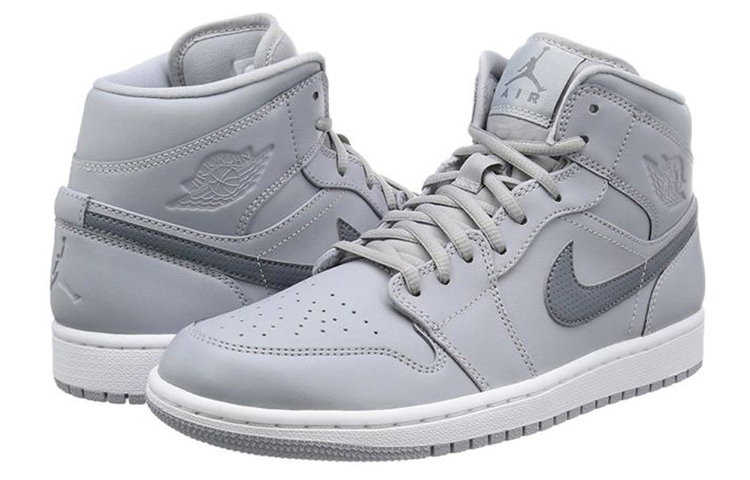 Jordan 1 Retro Mid Wolf Grey Cool Grey купить в интернет-магазине Yoocart с быстрой доставкой по России.