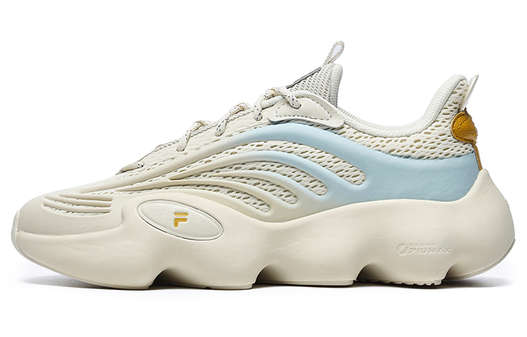 FILA FUSION Ray 3 Cushioning Anti-Slip And Wear-Resistant Low-Top Casual Shoes Women's Yellow Gray