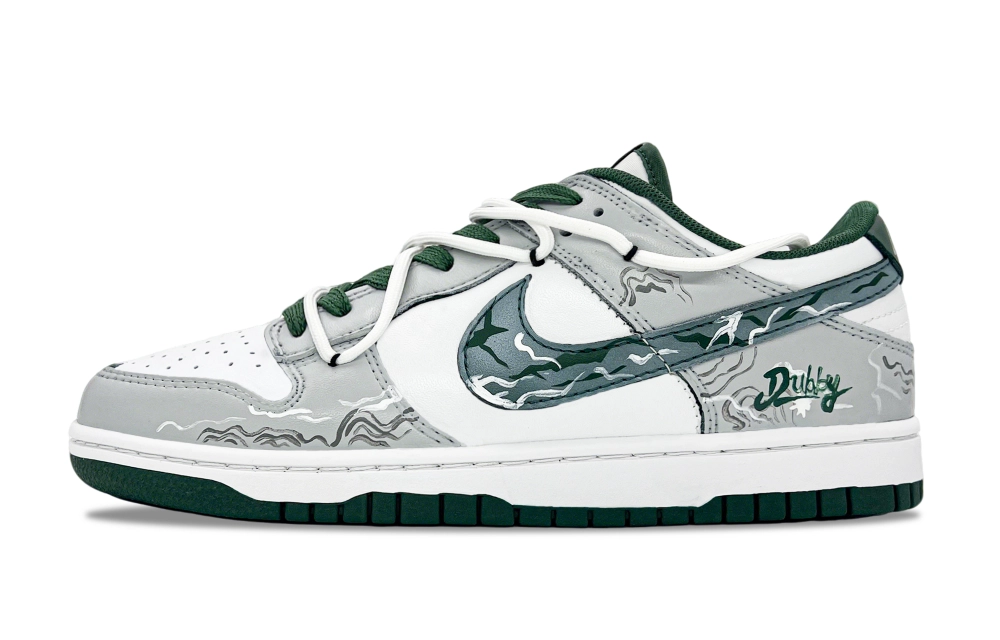 Nike Dunk Lightweight And Breathable Low Top Skateboard Shoes Unisex White