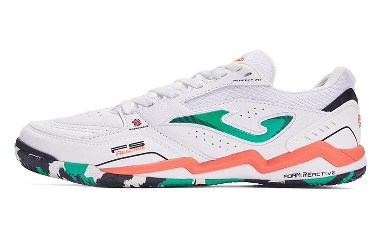Joma IC/IN Anti-Slip Wear-Resistant Soccer Shoes Men's White Green