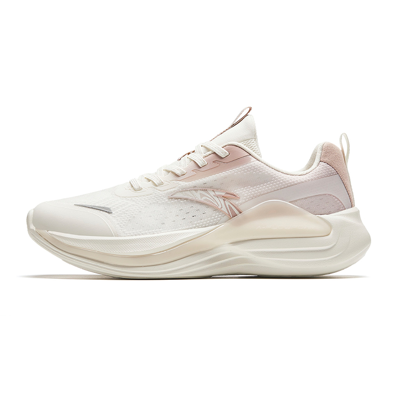 Anta Cushioning, Wear Resistant Low Top Casual Running Shoes Women's White Gray