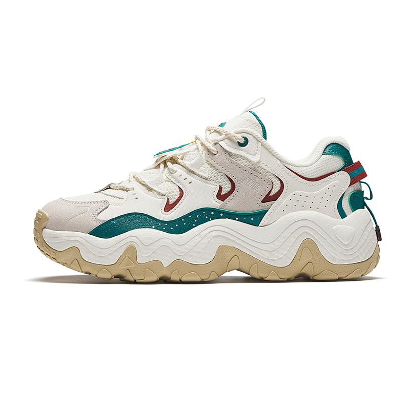 Anta Life Collection Anti-Slip Wear-Resistant Low-Top Casual Shoes Men's White Green