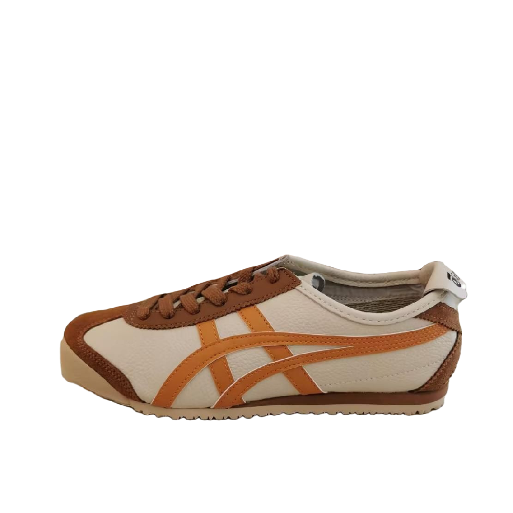 Onitsuka Tiger MEXICO 66 Anti-Slip Wear-Resistant Low-Top Casual Shoes Unisex Beige Brown Orange