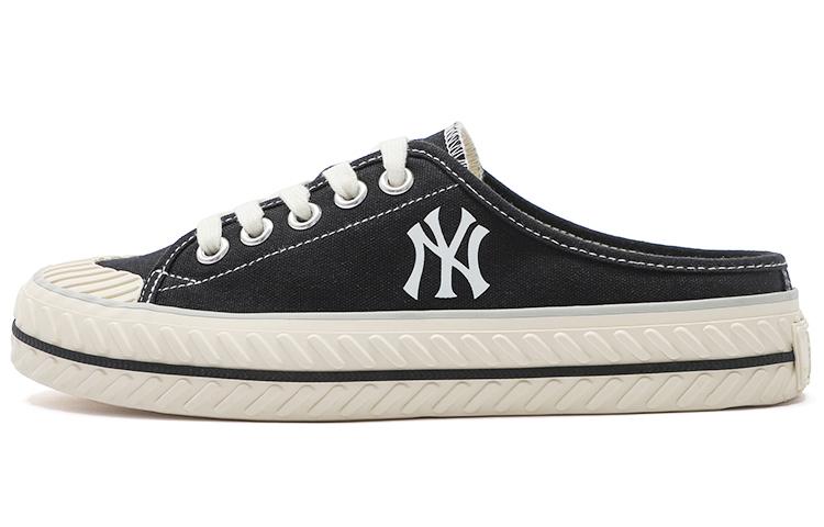 MLB Playball Mule Half-towed Wear-Resistant Low-Top Canvas Shoes Unisex Black