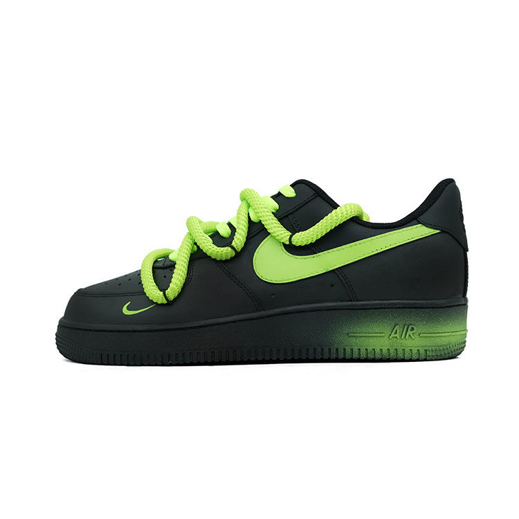 Nike Air Force 1 Low-Top Skateboard Shoes Women's Black Green