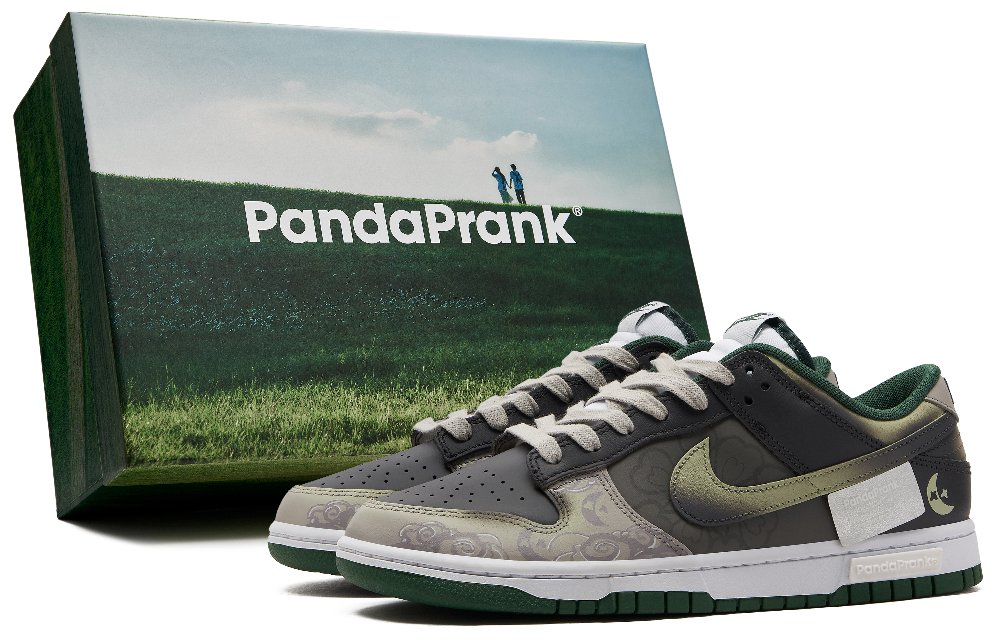 Nike Dunk Slip-Resistant Water-Resistant And Wear-Resistant Low-Top Skateboard Shoes Unisex Black Green