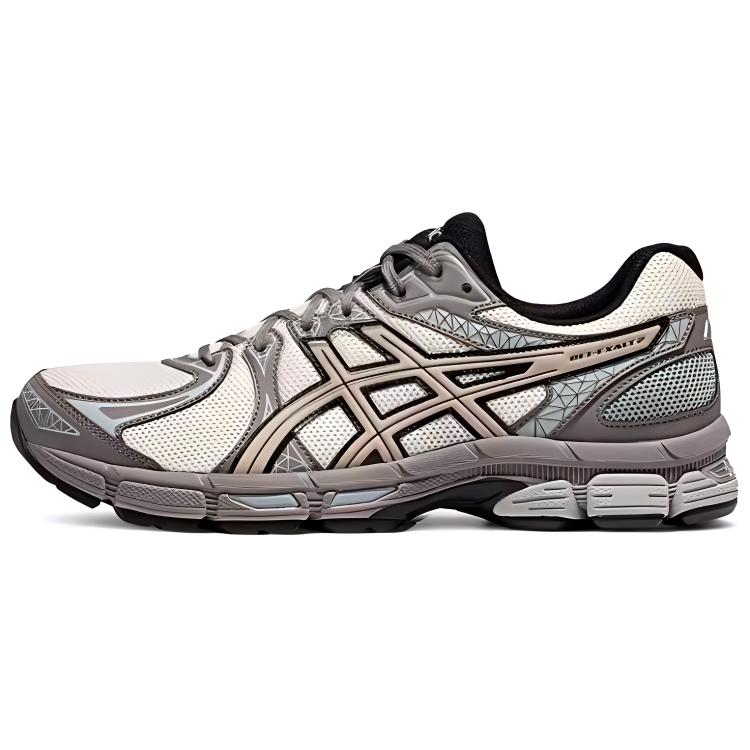 Asics Gel-Exalt 2 Cushioned Wear-Resistant Breathable Low-Top Running Shoes Men's White-gray-brown