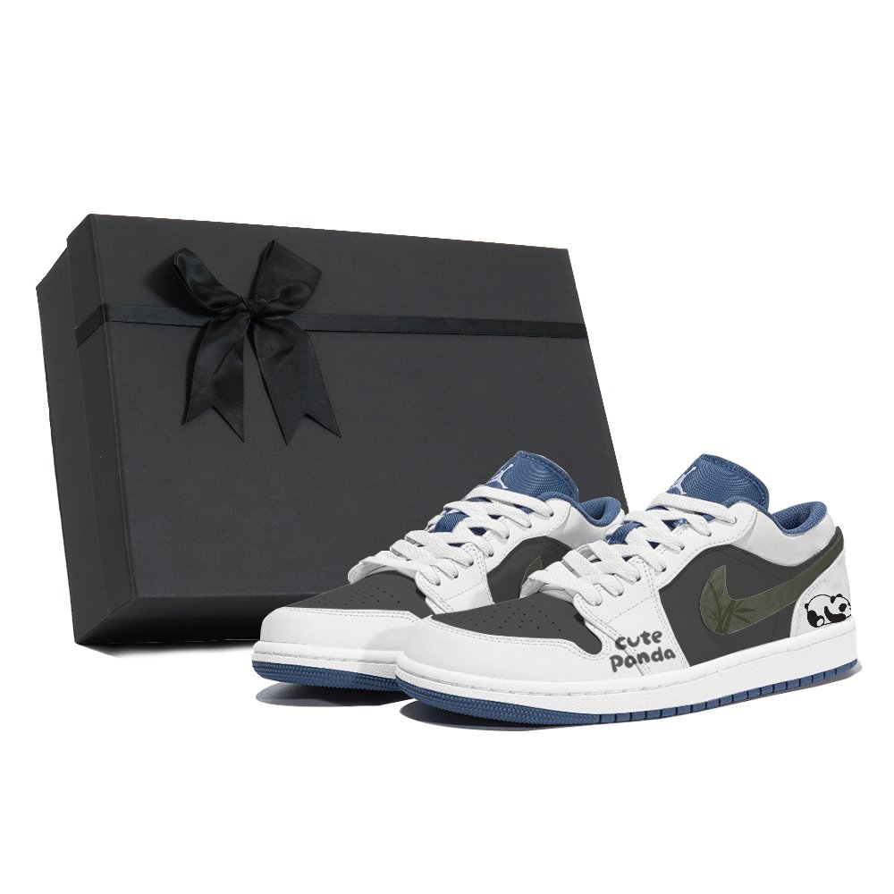 Jordan Air Jordan 1 Abrasion-Resistant Low-Top Vintage Basketball Shoes Men's Black White