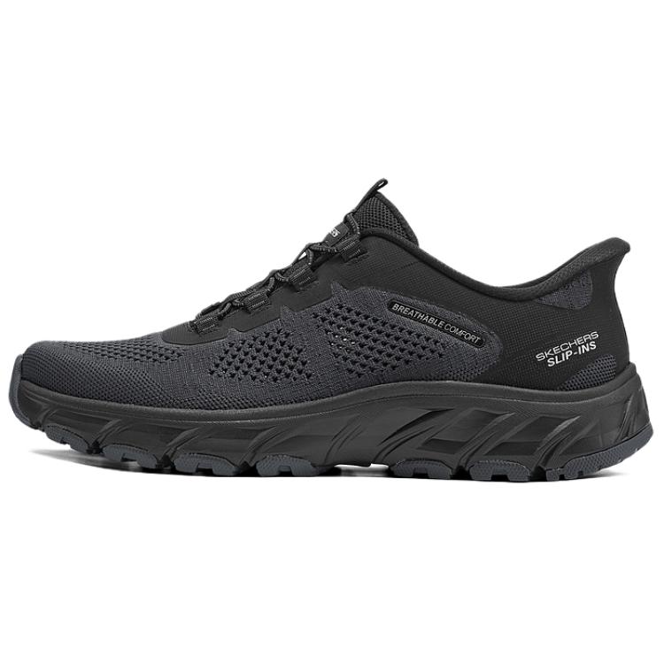 Skechers OUTDOOR MENS Cushioning, Wear Resistant Low Top Casual Shoes Men's Black