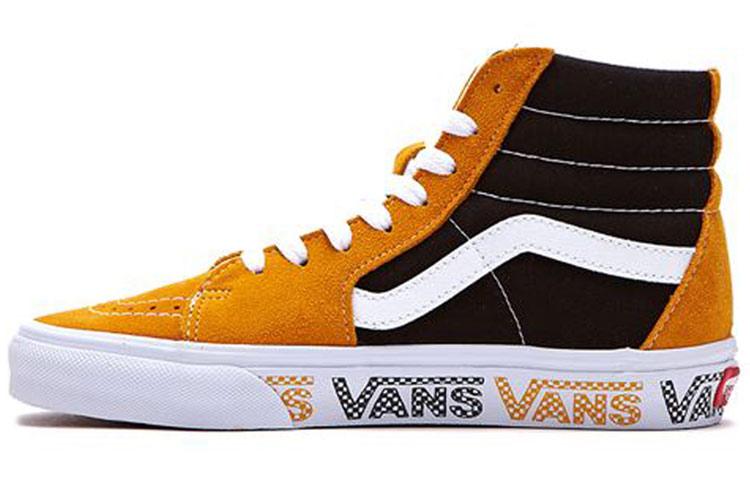 Vans Sk8 hi Black Yellow Splicing Unisex 'Sunflower Black'